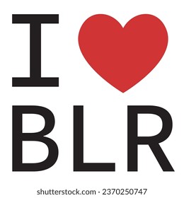 I love Belarus typography vector