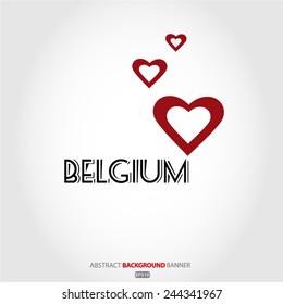 I love Belgium Vector EPS 10 illustration.