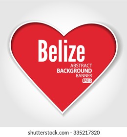 i love Belize Vector EPS 10 illustration.