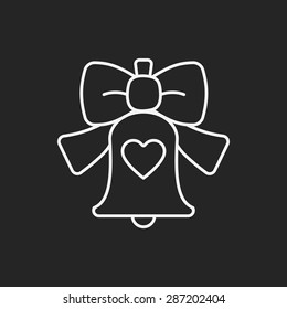 love bell line icon