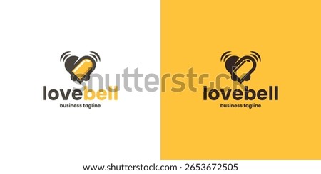 love bell vector logo design