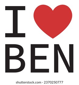 Me encanta el vector de tipografía de Benín