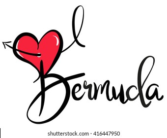 I Love Bermuda - Vector Graphic