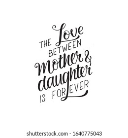 Love Between Mother Daughter Forever Hand Stock Vector (Royalty Free ...