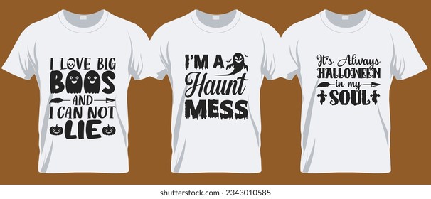 I love big boos Halloween svg T shirt Design, SVg shirt.