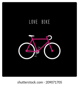 Love bike card for decoration.