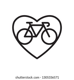 Love bike logo vector template