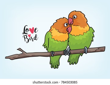 love bird cartoon vector