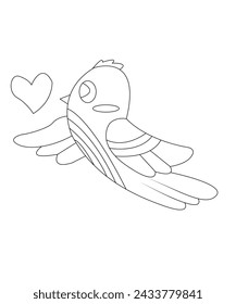 love bird coloring book for kids