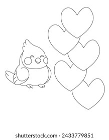 love bird coloring book for kids