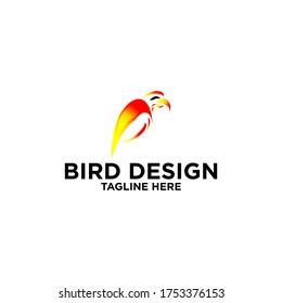 love bird design logo template