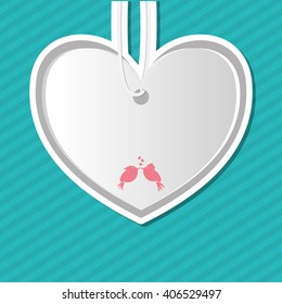 Love with bird design, vector illustration