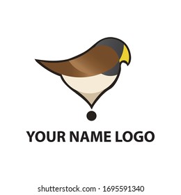 love bird grid logo template