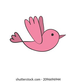 love bird heart symbol drawing for design Valentine Day card