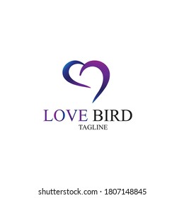 love bird logo business vector illustration
