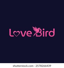 Love and  bird logo design