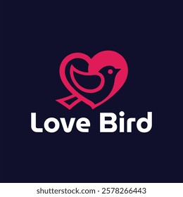 Love and  bird logo design