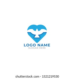 love bird logo design template full vector EPS 10