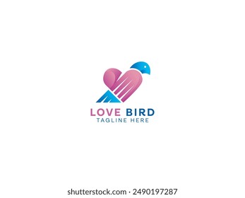 Love Bird Logo Design Template