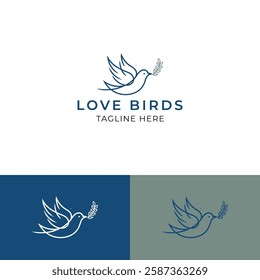 Love bird logo design template