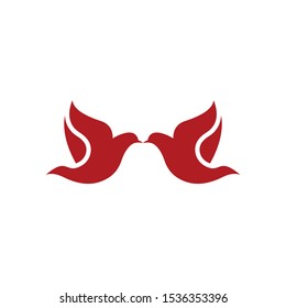 love bird logo design vector