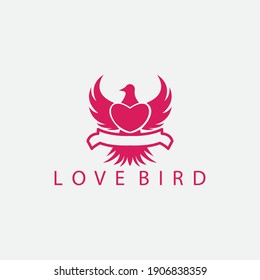 love bird logo design vector illustration
