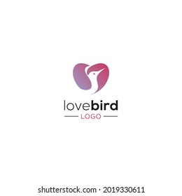 LOVE BIRD LOGO DESIGN VECTOR