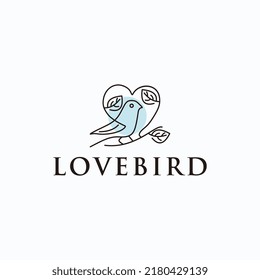 love bird logo design vector illustration isolated background