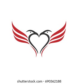 love bird logo vector