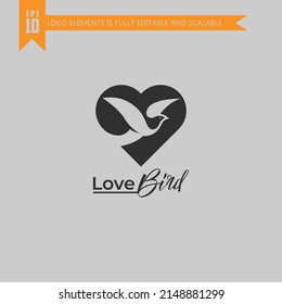 love bird logo vector dsign