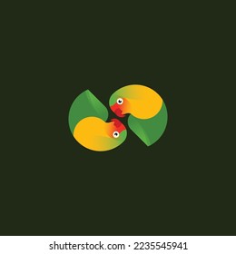 Diseño vectorial del logo de Love bird con concepto moderno. Único, sencillo y elegante con colores atractivos