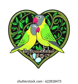 Love Bird Logo Vector Template