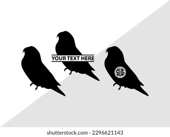 Love Bird Monogram, Love Bird Silhouette