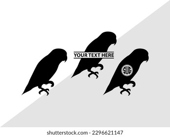 Love Bird Monogram, Love Bird Silhouette