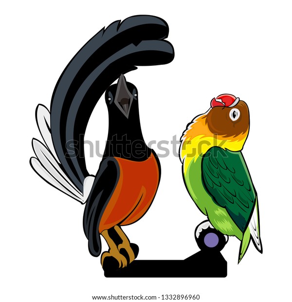 Love Bird Muray Batu Stock Vector Royalty Free 1332896960