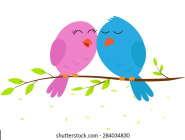 Love bird on a branch 