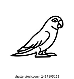 Love Bird Outline Icon, Vector illustration