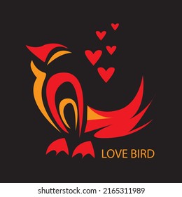 love bird silhouette vector illustration