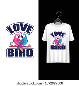 Liebe Vogel T-Shirt, Vektordesign