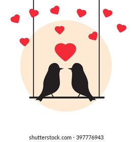 love bird vector illustration. love bird concept in flat style. 