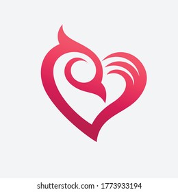 love bird vector illustration template logo