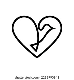 Plantilla de diseño del logotipo del vector de amor