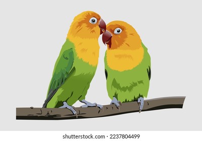 Love bird vectors for children's books, decorations at tourism places, tourism banner and others