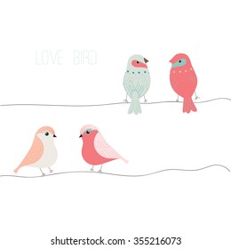 Love bird,bird vector set,bird vector collection,full vector template