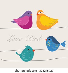Love bird,bird vector set,bird vector collection,full vector template