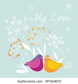 Love bird,bird vector set,bird vector collection,full vector template