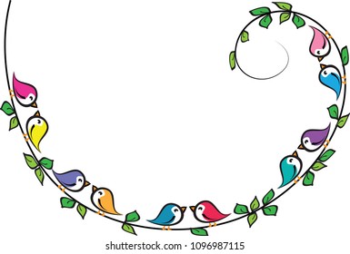 love birds background design