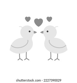 Love Birds icon vector image. Can also be used for Physical Fitness. Suitable for mobile apps, web apps and print media.