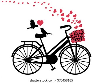 love birds on bicycle