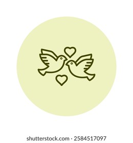 Love Birds pentaglow, vector, pixel perfect, illustrator file